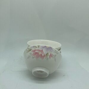 Vintage Porcelain Bowls - Pink and Purple bowls or tea cups Bone China